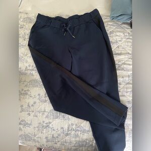 Lululemon Navy Blue Pants with Black Stripe